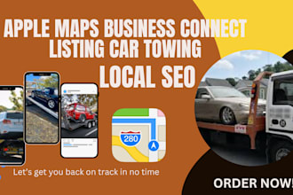 create verify car towing auto repair apple map apple business connect local SEO