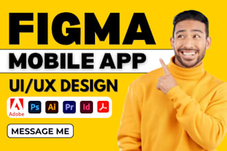 create modern mobile app UI UX design in figma with prototype and wireframes