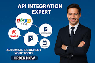 develop API integration zoho crm zapier twilio integrate api smartsheet booking