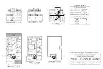 make architectural floor plan blueprints in dwg and PDF