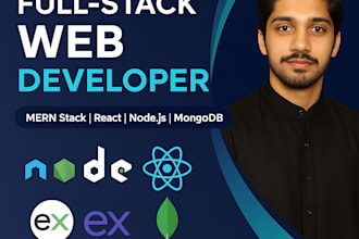 develop full stack mern website with admin panel