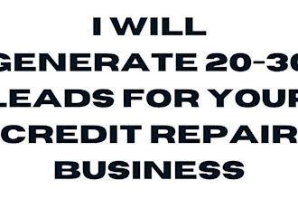 generate credit repair leads credit repair lead generation