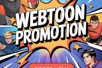 do organic and viral webtoon promotion, manga, tapas to target audience