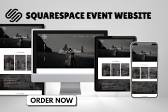 build squarespace website for events squarespace wedding services artist website