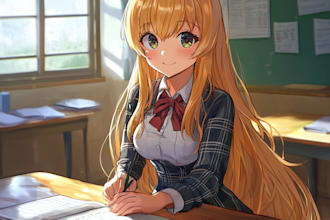draw anime characters and illustrations