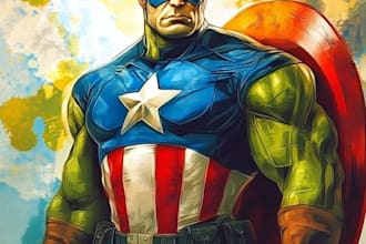 create superhero cartoon character for you