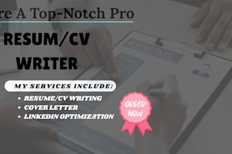 write your senior or executive CV, resume, cover letter in a professional format