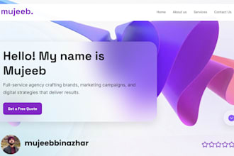 design a sleek personal, blog, or business website