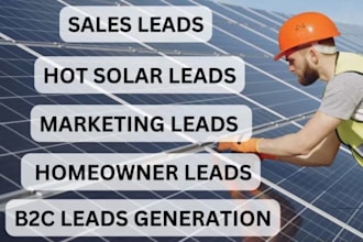 provide fresh homeowner solar and roofing leads, sales lead for appointment