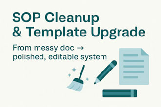 clean up and reformat your sops into a clear, team ready template