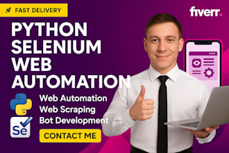 do web automation, selenium automation, browser automation via python selenium