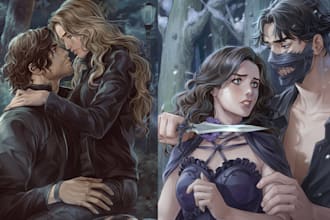 design dark fantasy romance mafia fiction book novel cover character smut art