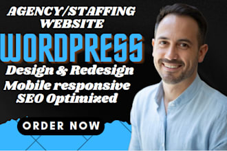 design recruitment agency website staffing site responsive wordpress website
