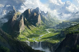 design fantasy map illustration