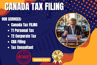 prepare and file your canada t1 and t2 tax returns professionally