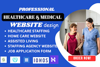 home care website, medical, healthcare staffing agency website assisted living