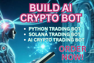 build a custom ai crypto trading bot, solana trading bot, python trading bot