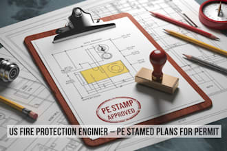 fire protection electrical engineer review stamp permit US states