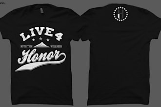 do design a custom t shirt logo for your brand or event with source file