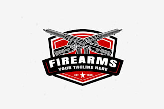 create awesome and gorgeous gun shop logo design