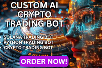 custom ai crypto trading bot, solana trading bot, python trading bot development