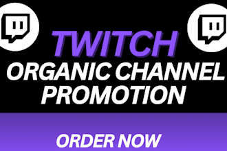 do organic twitch promotion to bring live viewers and chatters