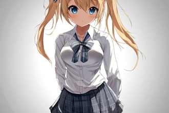 draw anime character illustration