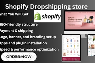 design redesign your fashion beauty shopify store and build dropshipping site
