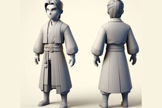sculpt, 3d figure, 3d miniature, action figure, 3d statue for 3d printing