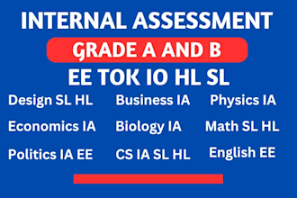 do ib ia, extended essay ee io, exhibition and internal assessment