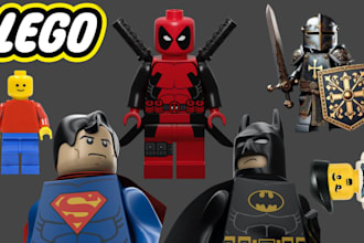 create 3d toy, action figure, lego models, designer toys 3d print ready stl file