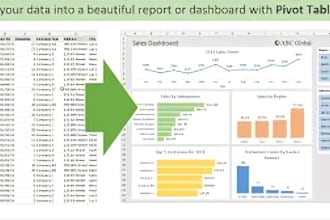 create excel dashboards, vba macros, pivot tables, and templates