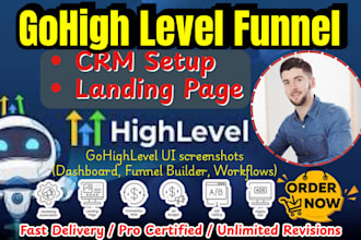 gohighlevel sale funnel, go gh level sales channel ghl landing page setup