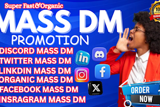 send discord, instagram mass dm, daily cold dm facebook dm telegram promotion