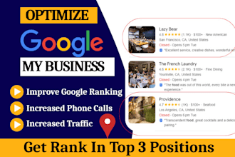 optimize gmb listing, google map citation, onpage SEO backlinks keyword research