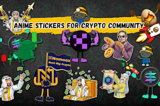 design crypto animated telegram stickers for your crypto project in 12 hours