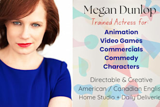 voice characters for animation, games and commercials