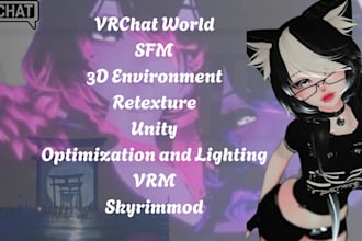 create vrchat world vrc world  3d model sfm assets unity