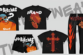 design modern streetwear trendy clothing tshirt graphics streetwear brand logo