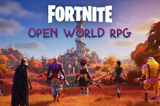 develop open world rpg, survival fortnite game, shooting fps game, racing game