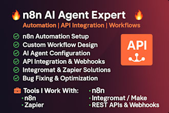 n8n ai agent n8n automation n8n workflow integromat zapier n8n api integration