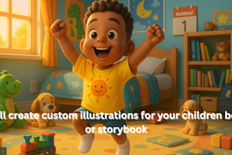 create custom illustrations for your children book or storybook