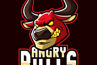 design modern clean and minimalist business bull logo design