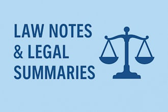 write legal summaries and research briefs in english
