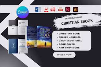 design, format christian devotional ebook prayer book journal book cover
