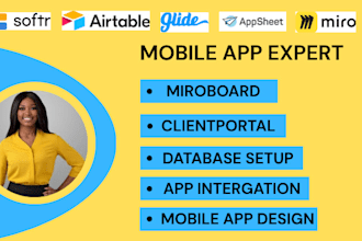 develop  glide softr airtable flutter flow appsheet app miro xano database