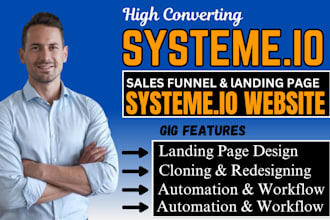build systeme io sales funnel, systeme io website, systeme io landing page
