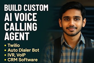 build custom ai voice calling agent twilio auto dailer bot ivr voip crm software