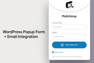 build a wordpress popup form and set up with your email integration
