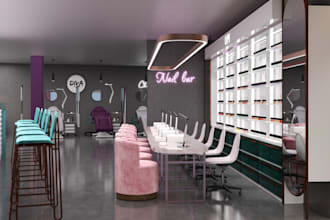 redesign fast 3d interior beauty salon,makeup studio,spa,hair salon,barber shop